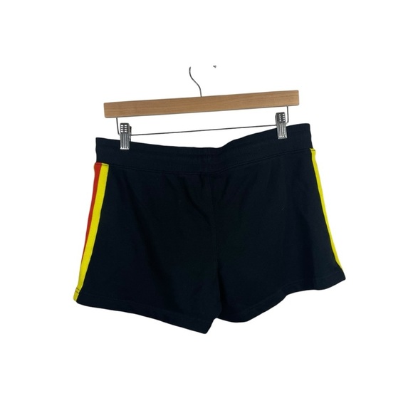 NWOT Coachella Fleece Rainbow Stripe Lounge Shorts in Black/Multi Size L - Picture 6 of 9